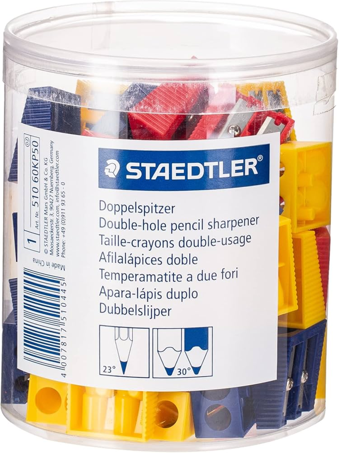 Staedtler Double-hole plastic sharpener Bx=50pc ST-510-60KP50